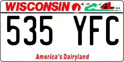 WI license plate 535YFC