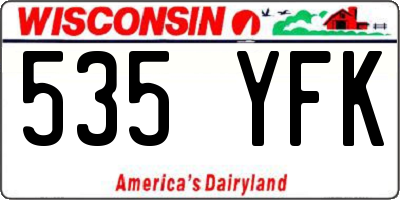 WI license plate 535YFK