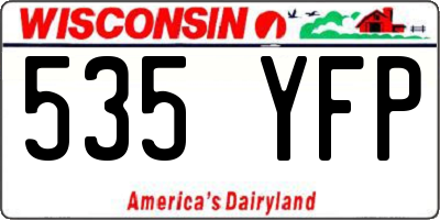 WI license plate 535YFP