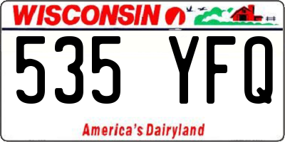 WI license plate 535YFQ