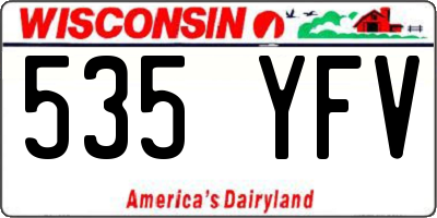 WI license plate 535YFV