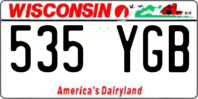 WI license plate 535YGB