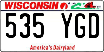 WI license plate 535YGD