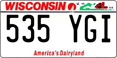 WI license plate 535YGI