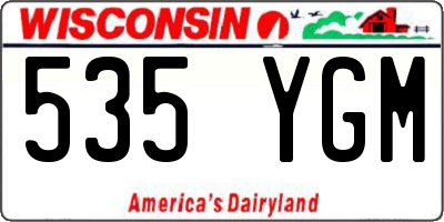 WI license plate 535YGM