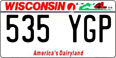 WI license plate 535YGP
