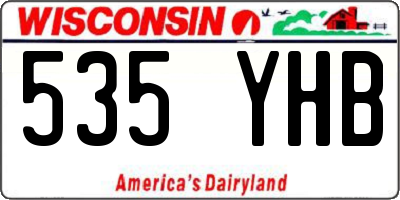 WI license plate 535YHB