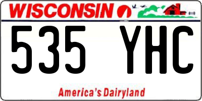 WI license plate 535YHC