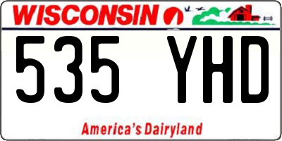 WI license plate 535YHD