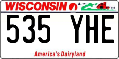 WI license plate 535YHE