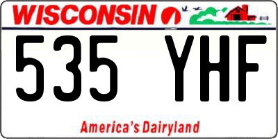 WI license plate 535YHF