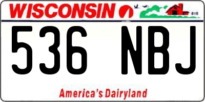 WI license plate 536NBJ