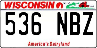 WI license plate 536NBZ
