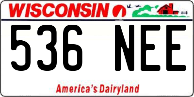 WI license plate 536NEE