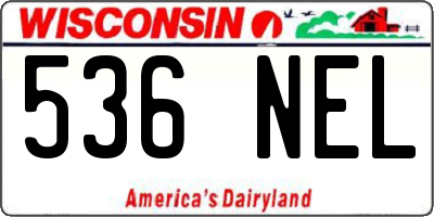 WI license plate 536NEL