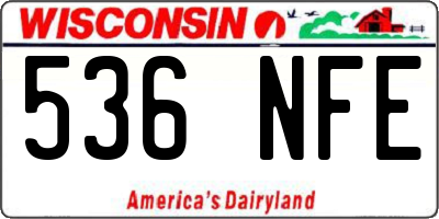 WI license plate 536NFE