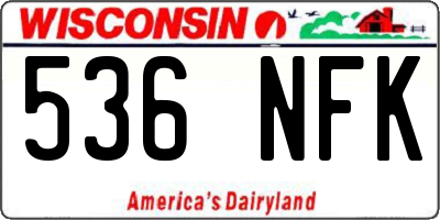 WI license plate 536NFK