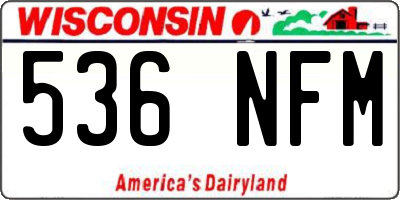 WI license plate 536NFM