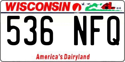 WI license plate 536NFQ