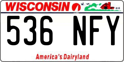 WI license plate 536NFY