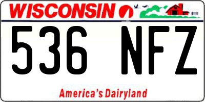 WI license plate 536NFZ