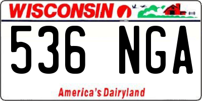 WI license plate 536NGA