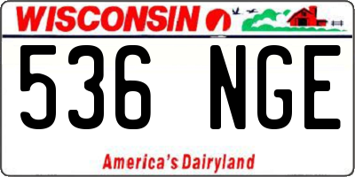 WI license plate 536NGE