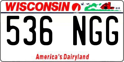WI license plate 536NGG