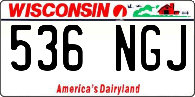 WI license plate 536NGJ