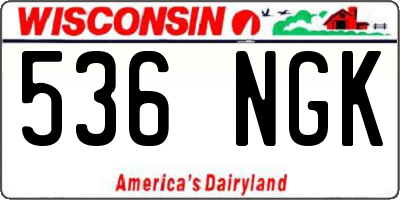 WI license plate 536NGK