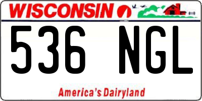 WI license plate 536NGL