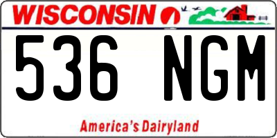 WI license plate 536NGM