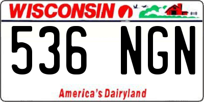 WI license plate 536NGN
