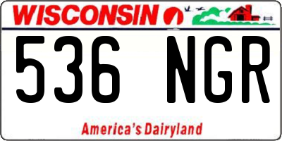 WI license plate 536NGR