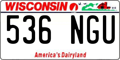 WI license plate 536NGU