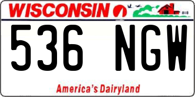 WI license plate 536NGW