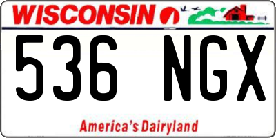 WI license plate 536NGX