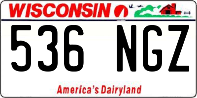 WI license plate 536NGZ
