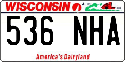 WI license plate 536NHA
