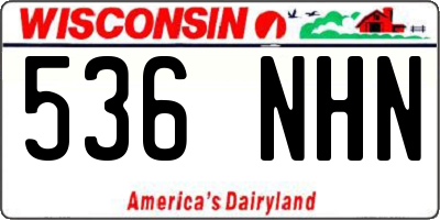 WI license plate 536NHN