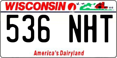 WI license plate 536NHT