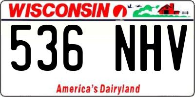 WI license plate 536NHV