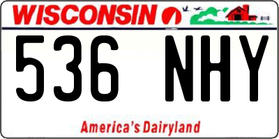 WI license plate 536NHY