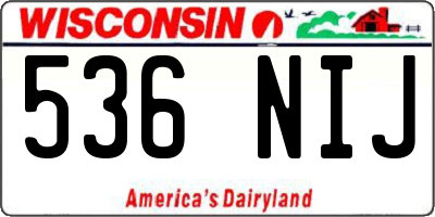 WI license plate 536NIJ