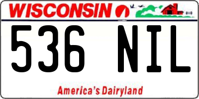 WI license plate 536NIL