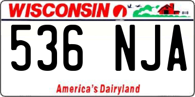 WI license plate 536NJA