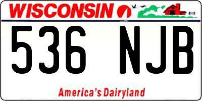 WI license plate 536NJB