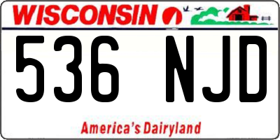 WI license plate 536NJD
