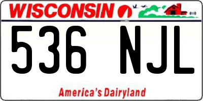 WI license plate 536NJL