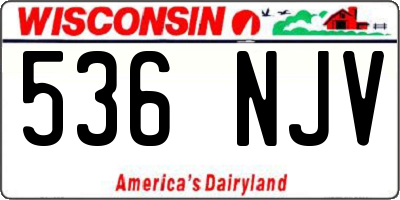WI license plate 536NJV